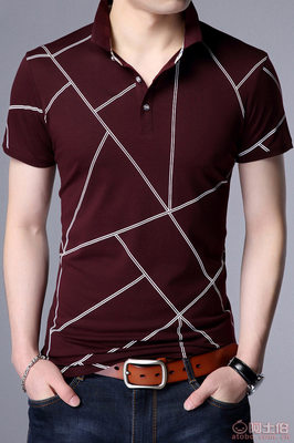 2017夏季新款青年男士休闲短袖翻领棉T恤 舒适与时尚的完美结合